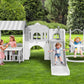 10 in 1 Toddler Slide, Freestanding Kid Climber Slide Playset, Toddler Playhouse, Backyard Playground Toy for Age 1-3+