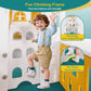 9 in 1 Toddler Slide, Freestanding Kid Climber Slide Playset, Toddler Playhouse, Indoor Outdoor Toy for Toddlers Age 1-3+