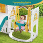 9 in 1 Toddler Slide, Freestanding Kid Climber Slide Playset, Toddler Playhouse, Indoor Outdoor Toy for Toddlers Age 1-3+