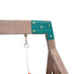 Cedar Wood Swing Set with Wave Slide, Play Kitchen, Rock Wall Ladder, Belt Swings, Toy Telescope, Steering Wheel, Tic-Tac-Toe, Balconies, Outdoor Playhouse Playground Set for Backyard Garden