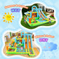 Inflatable Water Slide Bounce House for Kids, Luxury Heavy Duty Blow Up Water Park with Double Slides, Climbing Wall, Splash Pool and Sunshade Awning