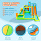 Inflatable Water Slide Bounce House for Kids, Luxury Heavy Duty Blow Up Water Park with Double Slides, Climbing Wall, Splash Pool and Sunshade Awning