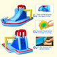 Inflatable Bounce House, Water Slide Bouncer Playhouse Castle w/Splash Pool, Climbing Wall, Basketball Hoop & Carry Bag, 480W Air Blower
