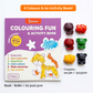Animal Shaped Crayons & Activity Book Set for Kids (3+ Years)