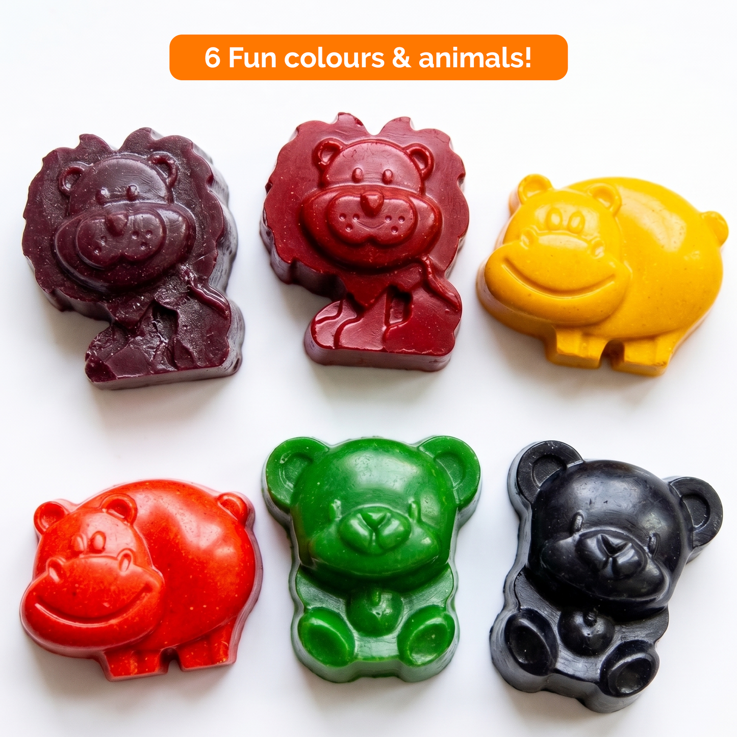 Animal Shaped Crayons & Activity Book Set for Kids (3+ Years)