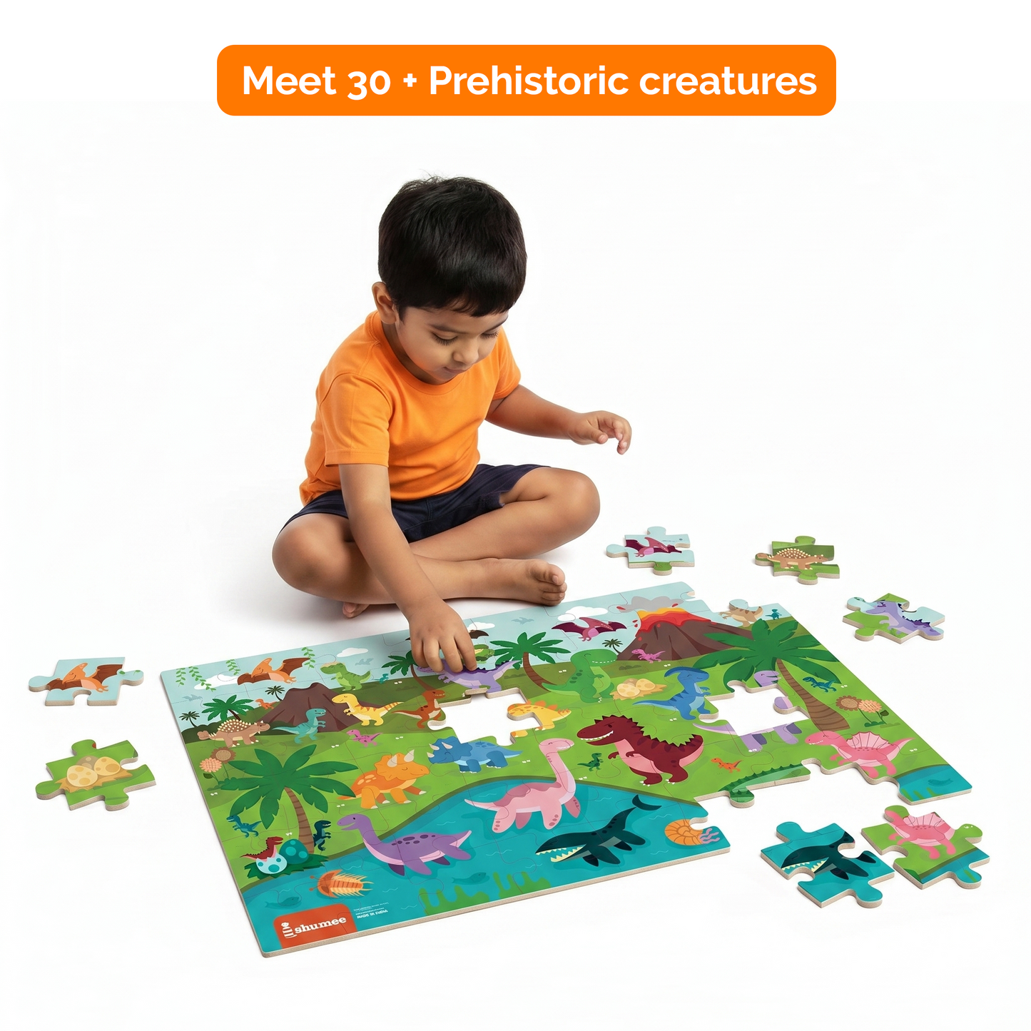 Dinosaur Jumbo Floor Puzzle for Kids – 48 Pieces (3+ Years)