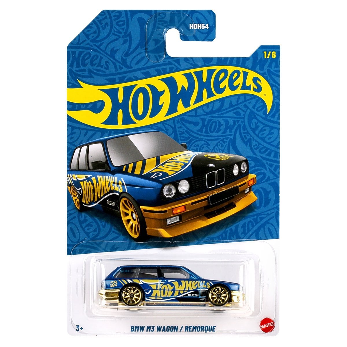 Hot Wheels 58th Anniversary Pearl & Chrome 2026 Blue-Gold BMW M3 Wagon Diecast Car