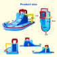 Inflatable Bounce House, Water Slide Bouncer Playhouse Castle w/Splash Pool, Climbing Wall, Basketball Hoop & Carry Bag, 480W Air Blower