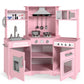 Kids Play Kitchen,Corner Wooden Pretend Toddler Kitchen Toys Playset with Realistic Lights & Sounds,Microwave Oven,Water Dispenser, Phone, Sink,Cooking Accessories, for Ages 3+