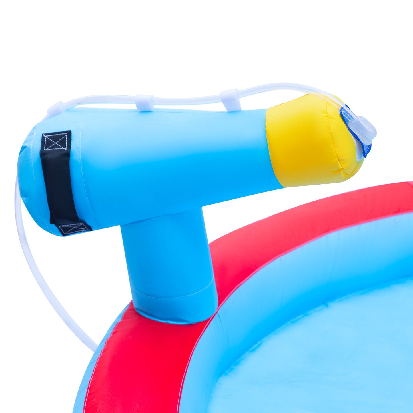 Inflatable Bounce House, Water Slide Bouncer Playhouse Castle w/Splash Pool, Climbing Wall, Basketball Hoop & Carry Bag, 480W Air Blower