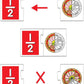 Frank Learning Fractions Puzzle 40 Pieces, 20 Self-Correcting 2-Piece Puzzles for Ages 4 & Above