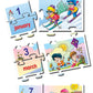 Frank Months of The Year 36 Pieces, 12 Self-Correcting 3-Piece Puzzles for Ages 4 & Above