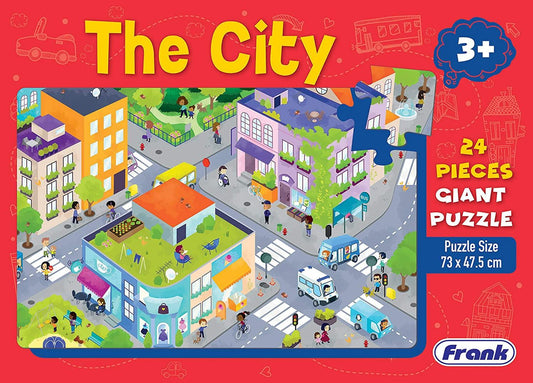 Frank The City 24 Pieces Giant Floor Puzzle for 3 Year Old Kids and Above