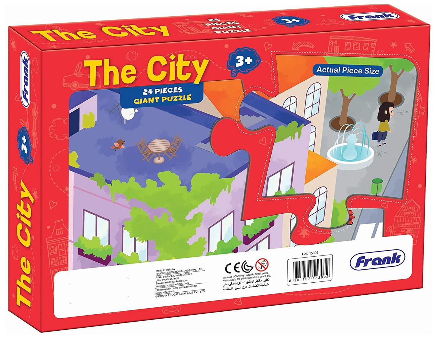 Frank The City 24 Pieces Giant Floor Puzzle for 3 Year Old Kids and Above
