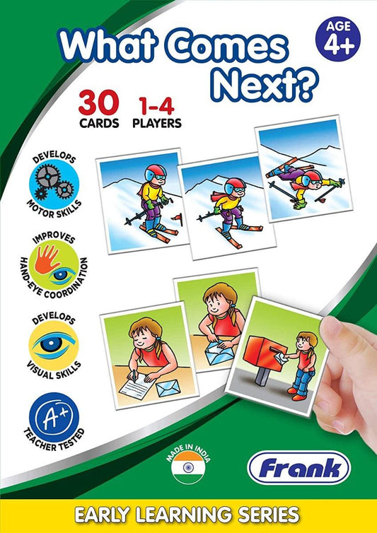 Frank What Comes Next Game 30 Picture Cards, 10 Sets, Early Learner Matching Picture Card Game with Images
