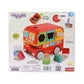 Funskool Giggles Shape Sorting Bus, Educational Push Along Toy with Blocks