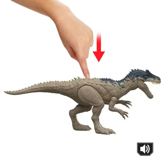 Jurassic World Rebirth Sound Surge Allosaurus Dinosaur Figures With Authentic Design And Roar Sounds for Kids Ages 4 Years & Up