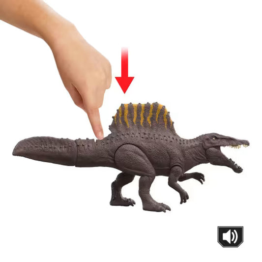 Jurassic World Rebirth Sound Surge Spinosaurus Dinosaur Figures With Authentic Design And Roar Sounds for Kids Ages 4 Years & Up
