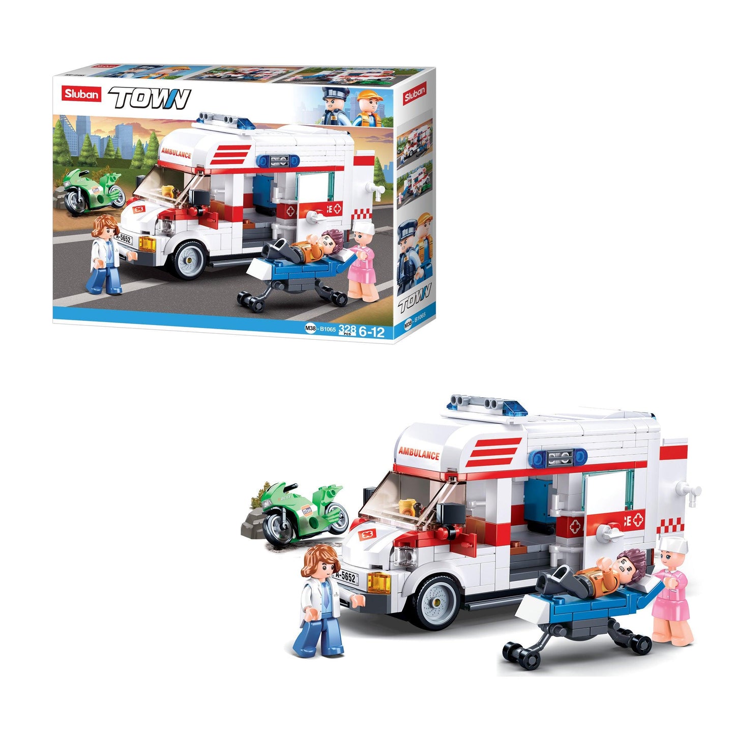 Sluban Ambulance-Large, Building Blocks For Ages 6+