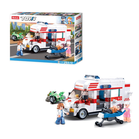 Sluban Ambulance-Large, Building Blocks For Ages 6+