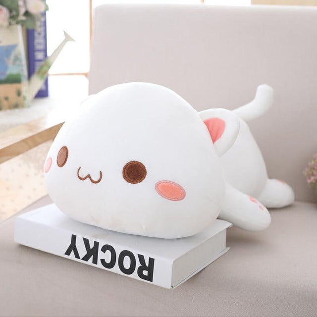 Cuddly Lying Cat Plush Pillow