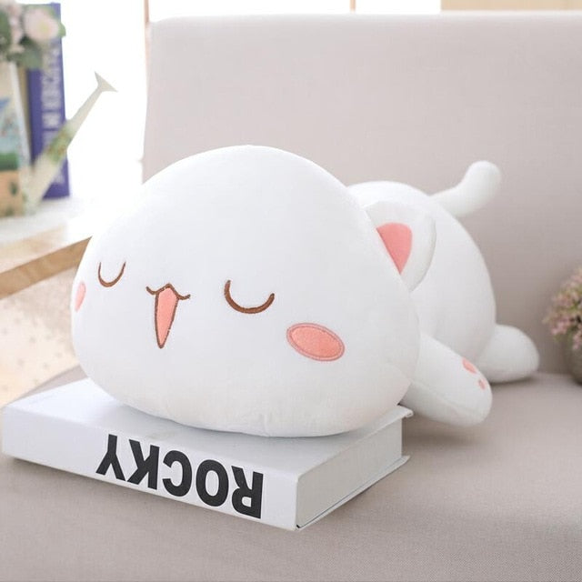 Cuddly Lying Cat Plush Pillow