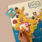 India Map Puzzle Set - 30 Pieces & 35 Trivia Cards (4+ Years)
