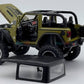 Jeep Wrangler Rubicon 1:18 diecast Scale Model car with Removable Top  - Big Size