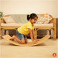 Waldorf Wooden Balance Board – Curvy Rocker for Open-Ended Play