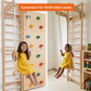 Modular Wooden Indoor Play Gym for Kids – Wall Mounted (3+ Years)